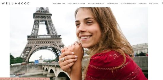 Smiling woman in Paris.